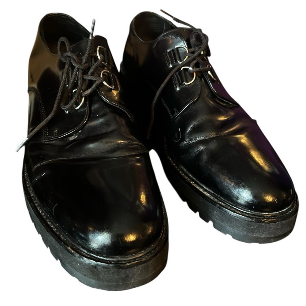 The Kooples Men’s Black Patent Leather Derbies Loafers SZ 43 9 9.5